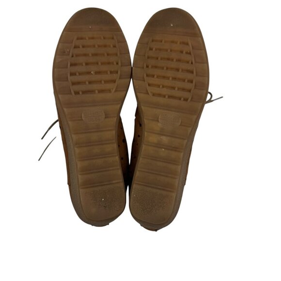 The FLEXX Suede Run Crazy Brown Perforated Wedge Comfort Shoes Women's Size 6.5 - Picture 10 of 11